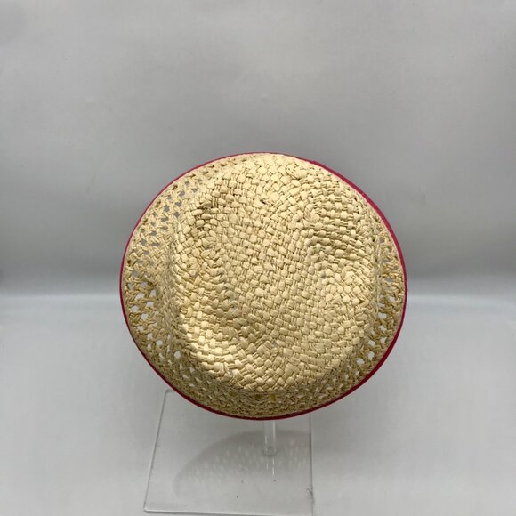 On 34th Beige & Pink Straw Bucket Hat - Picture 8 of 10